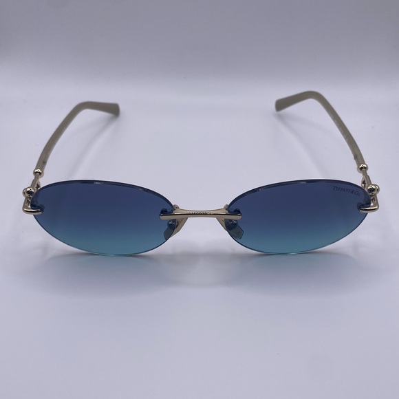 Tiffany & Co. TF 3104-D Sunglasses Blue Lenses Gold 56-18-140 main image 6